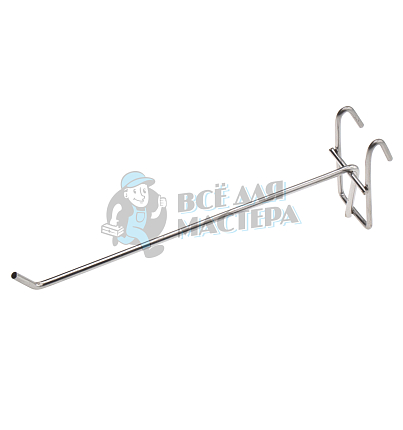 Крючок одинарный для стенда, d=4мм, 200мм