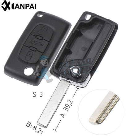 Корпус  Peugeot HU-HCAP CIT-1P HU83 3кн КНР корп.вык.кл. без батареи - Чертеж