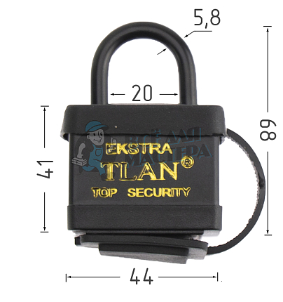 Навесной замок EXTRA TLAN ОРЁЛ 44мм