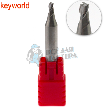 Вертик.фреза KeyWorld 0042CR ф2.5мм CARBIDE (ф2.5Х6DX40L)  - Чертеж