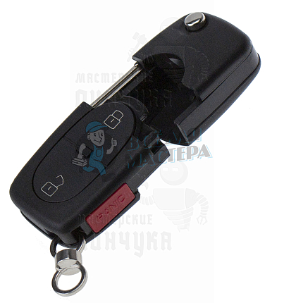 Корпус выкидного ключа HU-HAA.P1 HU66 HF55P65 2 кнопки + паника овальные КНР