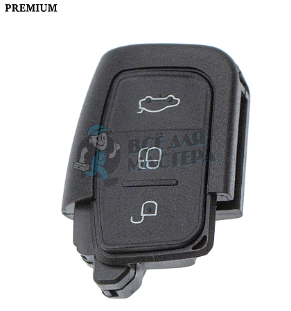 Корпус выкидного ключа FO-24 HU101 HF65 3 кнопки банан FORD // КНР - Чертеж