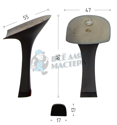 Каблуки ABS (4406) черн.мат. 8,5 см