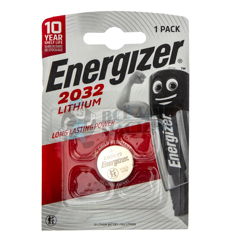 Батарейка Energizer CR2032 BL1 Lithium 3V (1/10/100)