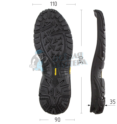 Подошва муж. "VINCERE", р.43, цв.ченый