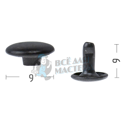 Хольнитены №33,5. 9х9мм, 2-х сторонний, сталь, цв. оксид