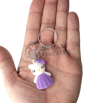 Брелок для ключей "Hello Kitty", цв.фиолеовый