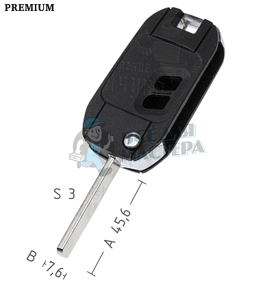 Корпус выкидного ключа SUBARU S03   КНР