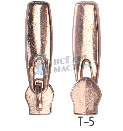 Бегунок для спиральной молнии, тип 5, сумочный N4, цв. красное золото