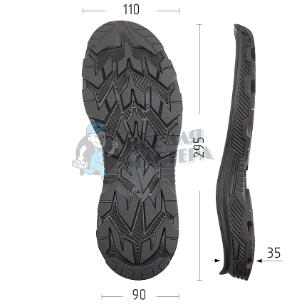 Подошва муж. "BORIS", р.40, цв.ченый