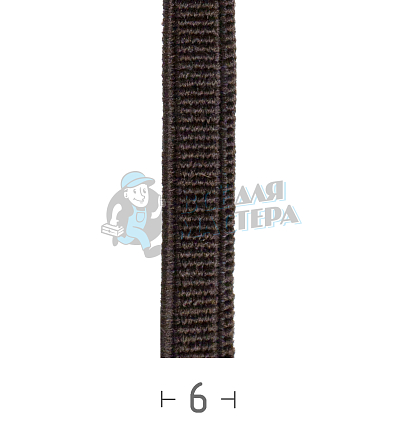 Резинка башмачная 6мм. Коричневая