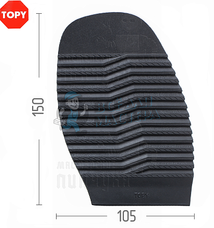 Проф. формованная Topy Serac 40 Черный - Чертеж
