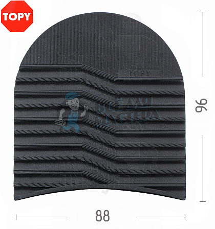 Набойки Topy  Serac, р-р 172, цв.чёрный (9) - Чертеж