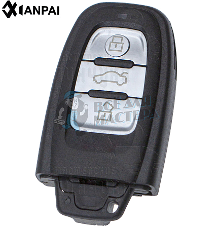 Корпус ключа HU-HAA.P1 HU66 HF55P65 3 кнопки AUDI КНР - Чертеж