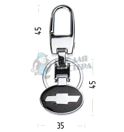 Авто карабин с кольцом для ключей CHEVROLET