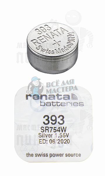 Батарейка часовая RENATA R393 SR754W BL1 (1/10/100) - Чертеж