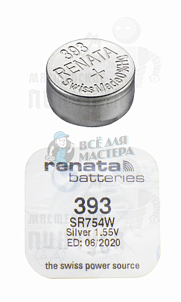 Батарейка часовая RENATA R393 SR754W BL1 (1/10/100)