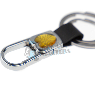Авто карабин с двумя кольцами для ключей AUDI
