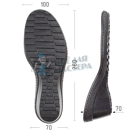 Подошва жен., Киров 80479 р. 40, цв. черный