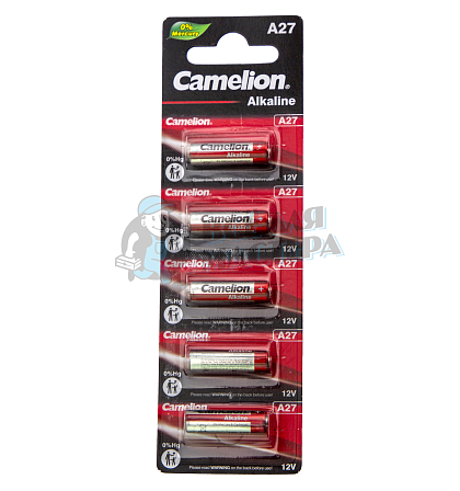 Батарейка Camelion 27A BL5 Alkaline 12V (5/50/1800) - Чертеж