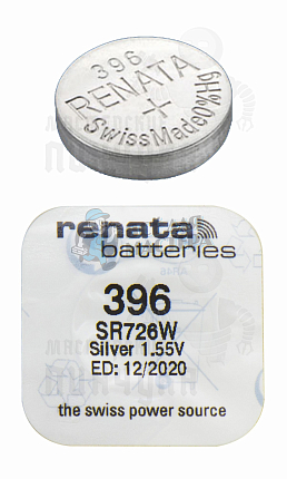 Батарейка часовая RENATA R396 SR726W BL1 (1/10/100)