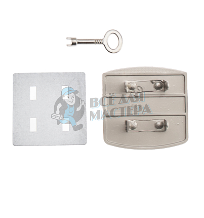 Замок портфельный 08246 цв. никель темный матовый