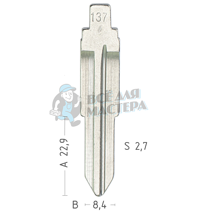 Лезвие №137 SSA-1 SSY3 SsangYong Motor КНР