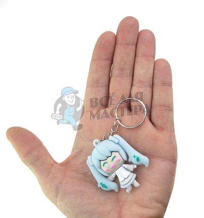 Брелок для ключей "Мику Хацунэ" цв. голубой