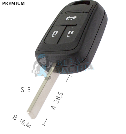 Корпус CHEVROLET HU100 3 кнопки/вертикальный  КНР