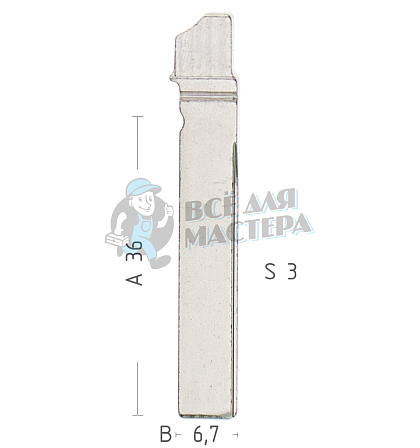 Лезвие HU162AT - Чертеж
