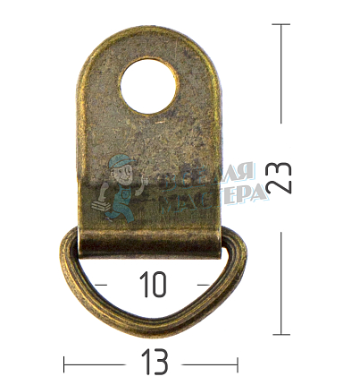 Петля обувная, цв.антик (2-027)
