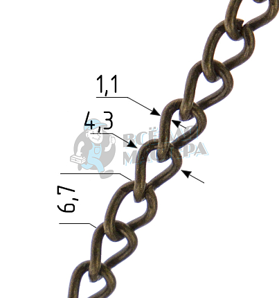 Вешалка - цепочка цв антик