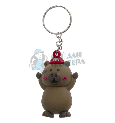 Брелок для ключей "Капибара в кепке" с кольцом
