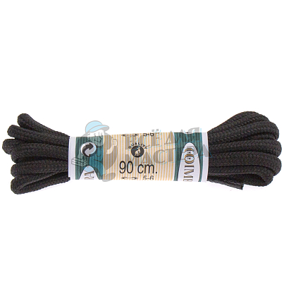Шнурок черный, круглый стандартный 90 см (Art.405)