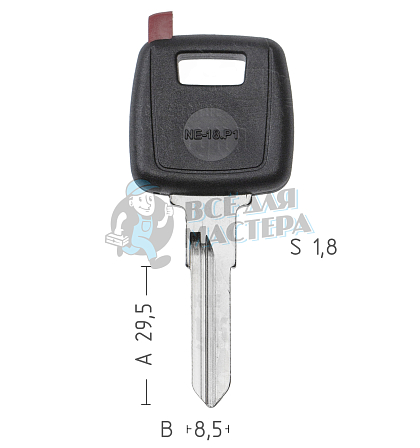 T00NE61P TP00NE-18P1 NE51T0 а/пласт.с мест.п/чип VOLVO - Чертеж