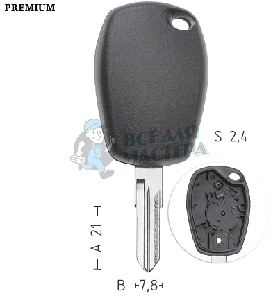 Авто с местом под чип TPX  RENAULT VAC102 КНР