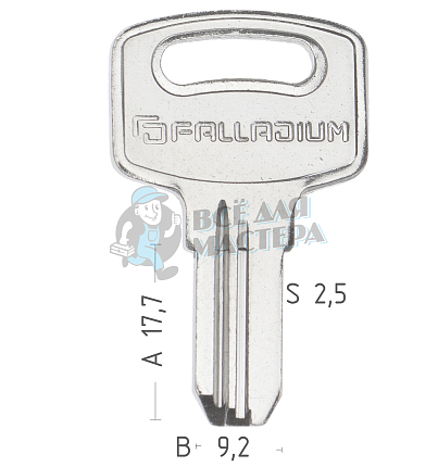 PALLADIUM 4  2 паза (17.8x9.2х2.5мм) КНР