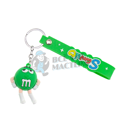 Брелок для ключей "M&M" цв. зеленый