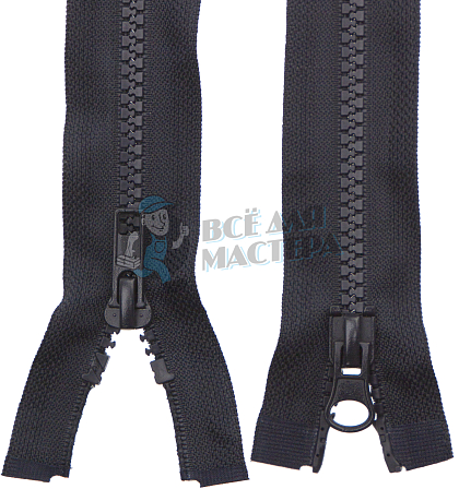 Молния Трактор "GAMMA" G3052 80 см Тип 5 разъёмная двухзамковая №320 черно-синий - Чертеж
