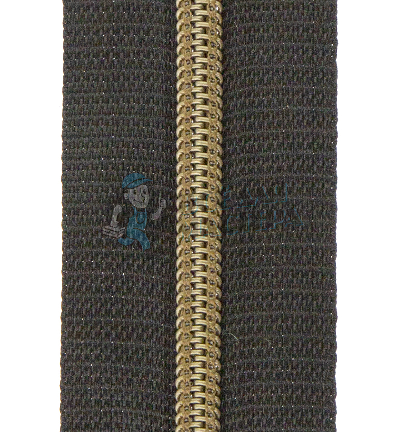 Молния спиральная (витая), Т-3,5 18см, джинсовая, н/р, цв.черный 322
