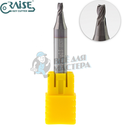 Вертик.фреза RAISE EW6025-4F ф2,5мм CARBIDE (ф2,5Х6Х40X4F)								 - Чертеж
