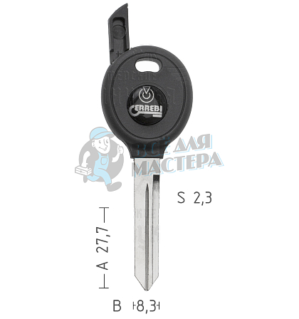 T00CY67P CY24TE TP00CHR-19.P а/пласт.с мест.п/чип CHRYSLER - Чертеж