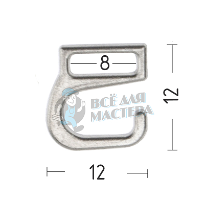 Крючки для босоножек 8мм хром