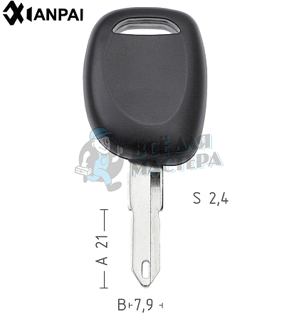 T00NE72PA TP00NE-36P1 NE72DPT0 а/пласт.с мест.п/чип PEUGEOT// - Чертеж