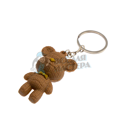 Брелок для ключей "Мишка с бабочкой" 