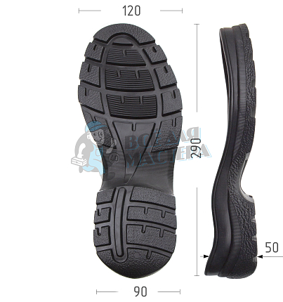 Подошва муж. Киров 115-Б р. 40, цв. черный