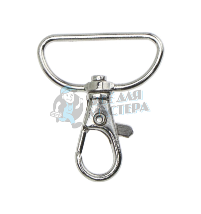 Карабин поворотный, сумочный 30мм, цв.хром