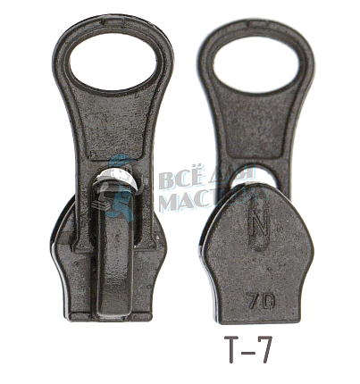 Бегунок для спиральной молнии, тип 7, автомат, "ГРУША" цв. хаки 328