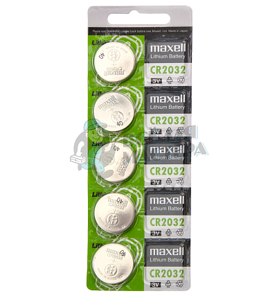 Батарейка MAXELL CR2032 BL5 GREEN (CN) 3V (5/100/500)