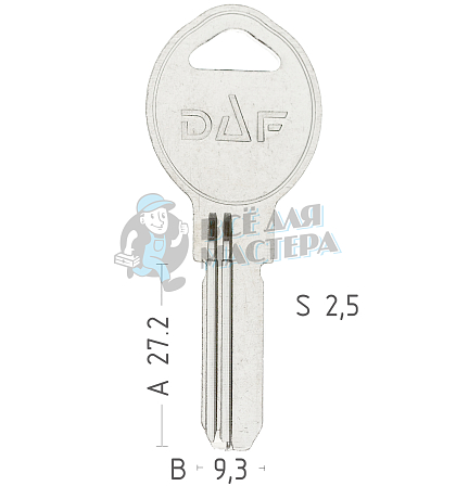 DAF DAF-4D DF4R БРОНЬ.(27×2.5×9.2) КНР - Чертеж